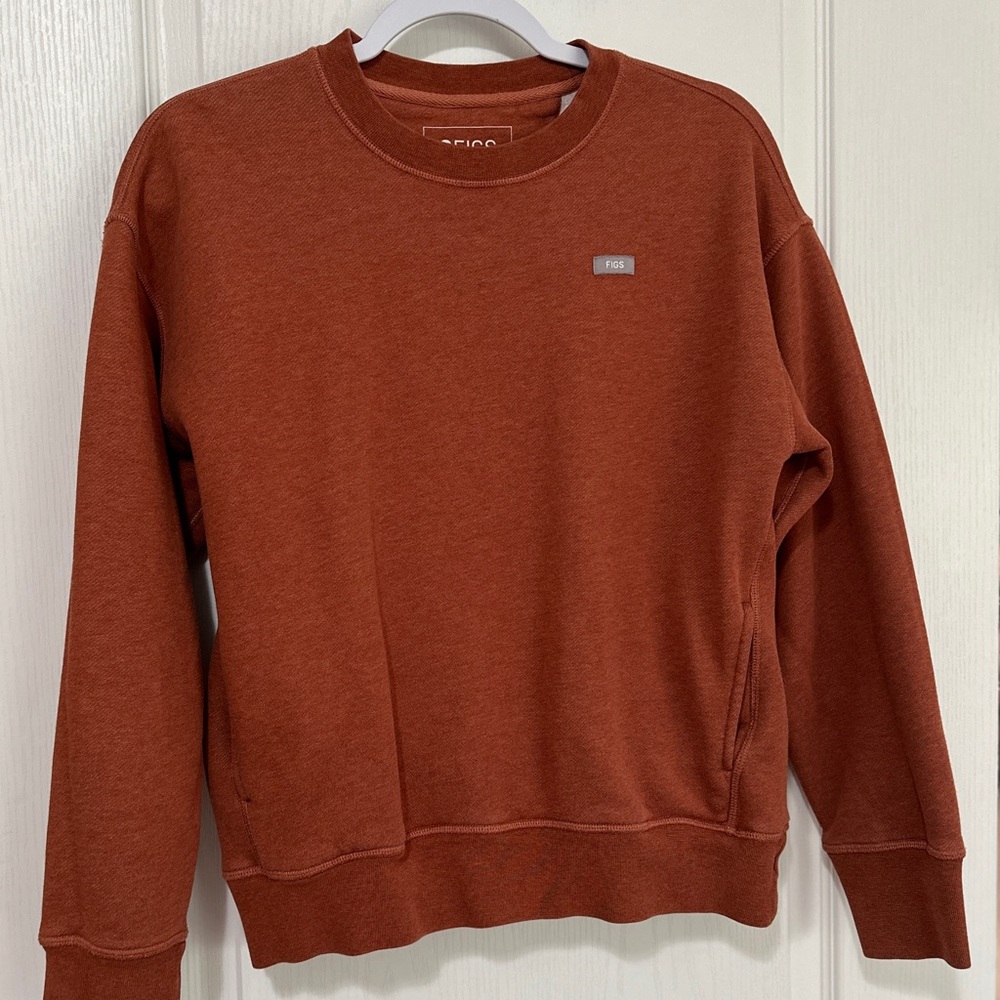 Womens FIGS Rust Sweater
